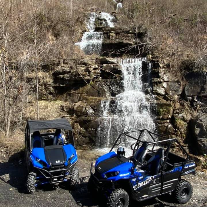 a motorcycle parked on the side of the road